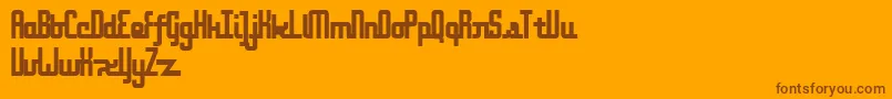 OnakiteThin Font – Brown Fonts on Orange Background