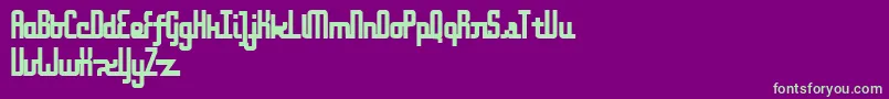 OnakiteThin Font – Green Fonts on Purple Background