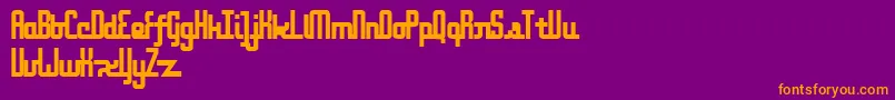 OnakiteThin Font – Orange Fonts on Purple Background