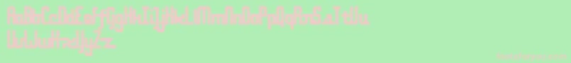 OnakiteThin Font – Pink Fonts on Green Background