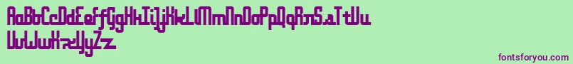 OnakiteThin Font – Purple Fonts on Green Background