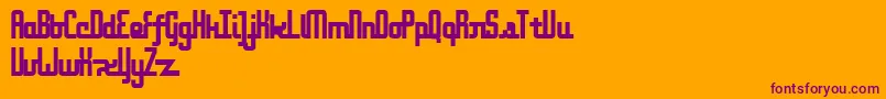 フォントOnakiteThin – オレンジの背景に紫のフォント