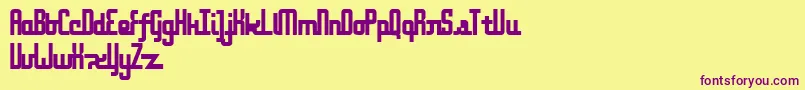 OnakiteThin Font – Purple Fonts on Yellow Background