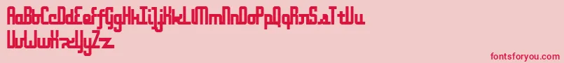 OnakiteThin Font – Red Fonts on Pink Background