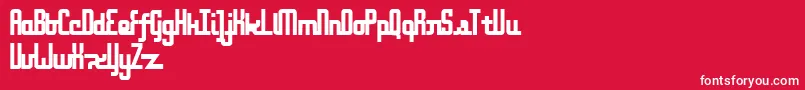 OnakiteThin Font – White Fonts on Red Background