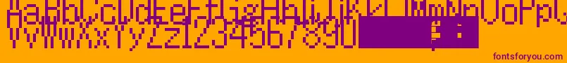 TlozMinishCapALinkToThePastFourSword Font – Purple Fonts on Orange Background