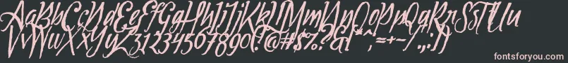 Tipbrush1Slanted Font – Pink Fonts on Black Background