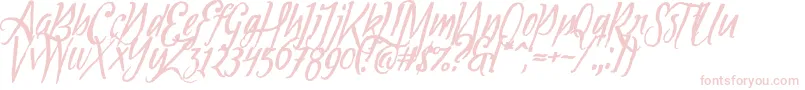Tipbrush1Slanted Font – Pink Fonts on White Background