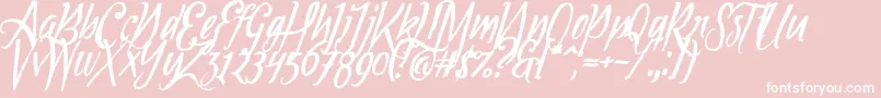 Tipbrush1Slanted Font – White Fonts on Pink Background