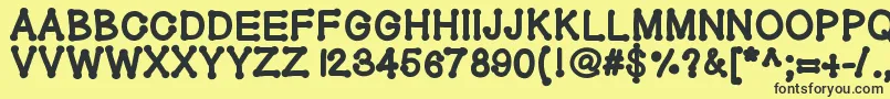 Geldoticaplainheavyf Font – Black Fonts on Yellow Background