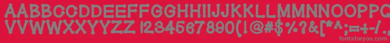 Geldoticaplainheavyf Font – Gray Fonts on Red Background