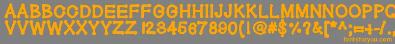 Geldoticaplainheavyf Font – Orange Fonts on Gray Background