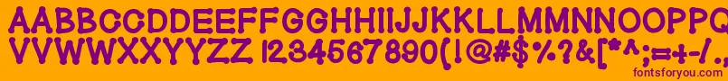 Geldoticaplainheavyf Font – Purple Fonts on Orange Background