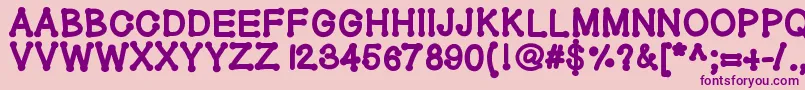 Geldoticaplainheavyf Font – Purple Fonts on Pink Background