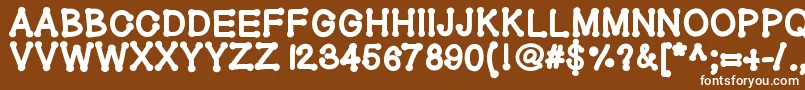 Geldoticaplainheavyf Font – White Fonts on Brown Background