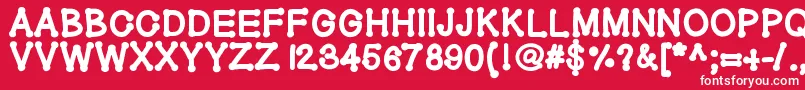 Geldoticaplainheavyf Font – White Fonts on Red Background