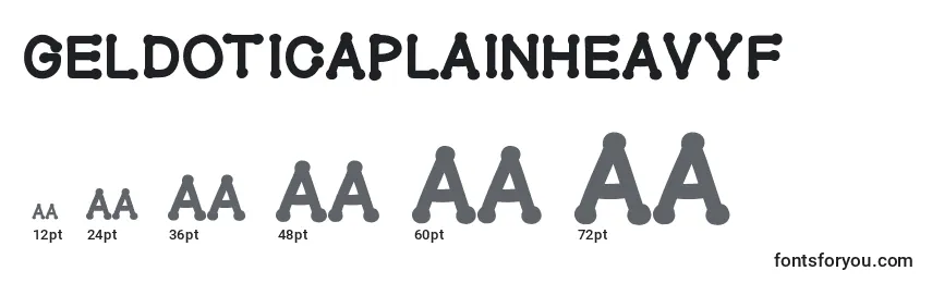 Geldoticaplainheavyf Font Sizes