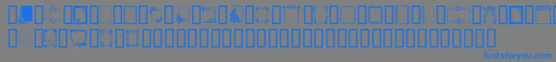 Police Frames – polices bleues sur fond gris