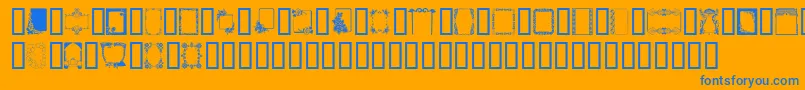 fuente Frames – Fuentes Azules Sobre Fondo Naranja