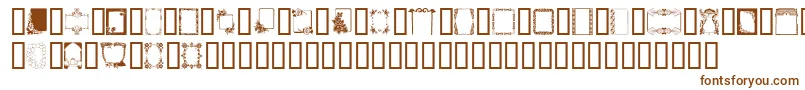 Frames Font – Brown Fonts on White Background