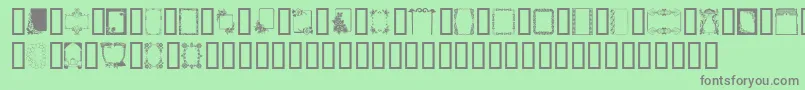 Frames Font – Gray Fonts on Green Background