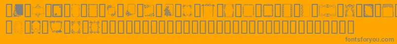 Czcionka Frames – szare czcionki na pomarańczowym tle