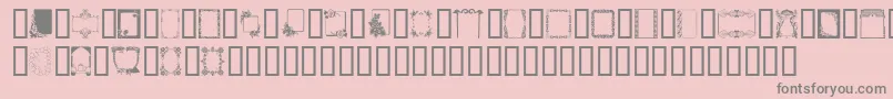 Frames-Schriftart – Graue Schriften auf rosa Hintergrund