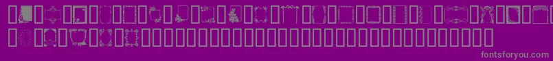 Frames Font – Gray Fonts on Purple Background