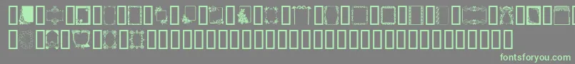 fuente Frames – Fuentes Verdes Sobre Fondo Gris