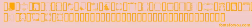 Police Frames – polices orange sur fond rose
