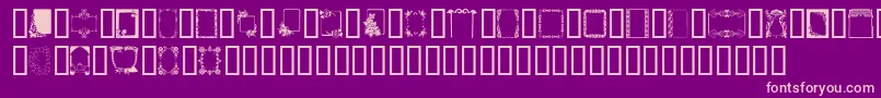 Czcionka Frames – różowe czcionki na fioletowym tle