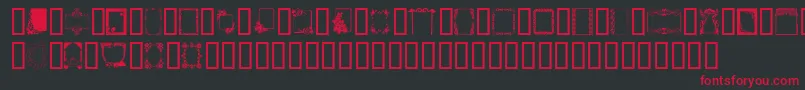 Frames Font – Red Fonts on Black Background