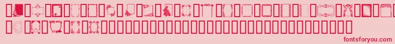 Frames Font – Red Fonts on Pink Background