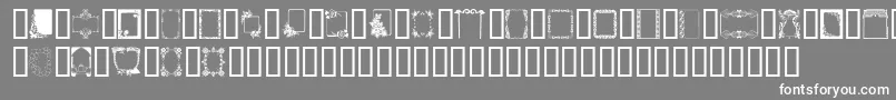 Frames Font – White Fonts on Gray Background