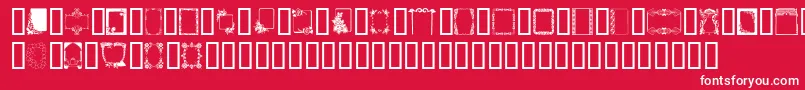 Frames Font – White Fonts on Red Background
