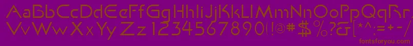 KhanFill Font – Brown Fonts on Purple Background