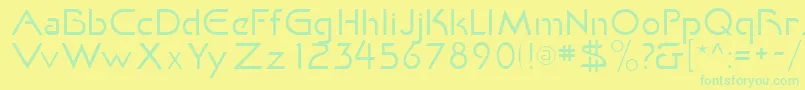 KhanFill Font – Green Fonts on Yellow Background
