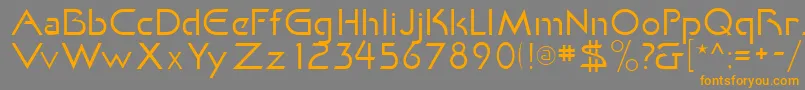 KhanFill Font – Orange Fonts on Gray Background