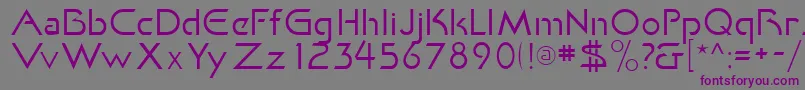 Шрифт KhanFill – фиолетовые шрифты на сером фоне