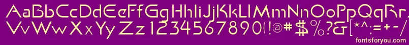 KhanFill Font – Yellow Fonts on Purple Background