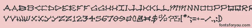 Radv2 Font – Black Fonts on Pink Background