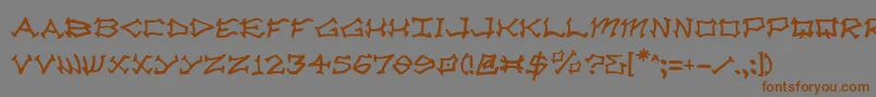 Radv2 Font – Brown Fonts on Gray Background