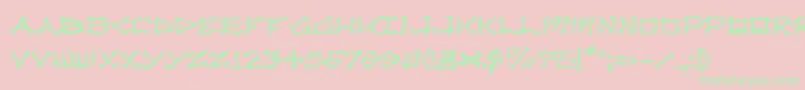 Radv2 Font – Green Fonts on Pink Background