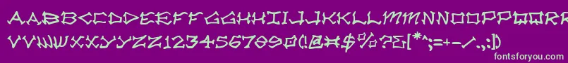 Radv2 Font – Green Fonts on Purple Background