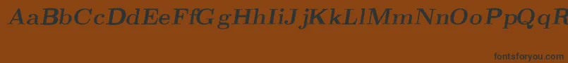 CmRomanBoldslantedext Font – Black Fonts on Brown Background