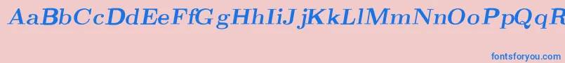 CmRomanBoldslantedext-fontti – siniset fontit vaaleanpunaisella taustalla