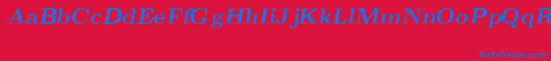 CmRomanBoldslantedext-fontti – siniset fontit punaisella taustalla