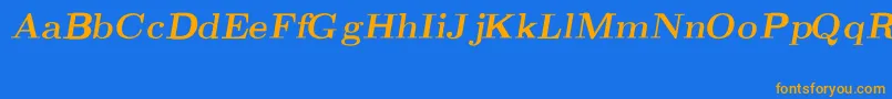Шрифт CmRomanBoldslantedext – оранжевые шрифты на синем фоне