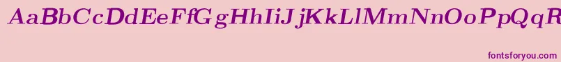 CmRomanBoldslantedext Font – Purple Fonts on Pink Background