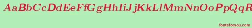 CmRomanBoldslantedext Font – Red Fonts on Green Background